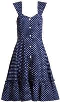 Thumbnail for your product : Gioia Bini Camilla Ruffle-trimmed Dress - Womens - Blue Multi