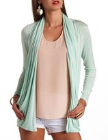 Thumbnail for your product : Charlotte Russe Long Sleeve Draping Cocoon Cardigan