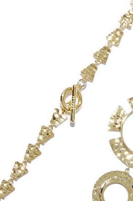 Noir Hammered Gold-tone Necklace