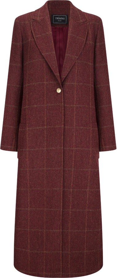 Wine Wool Coat Shop The Largest Collection ShopStyle