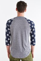 Thumbnail for your product : BDG Floral Colorblock Sleeve Raglan Tee