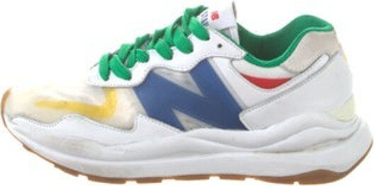 New Balance X Staud Low Top Athletic Sneakers White Printed Round-Toes Includes Box Dust Bag & Additional Laces