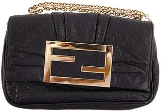 Fendi Black Leather Clutch Bag