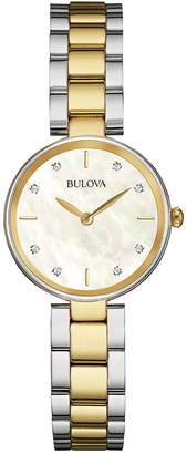 Bulova Women's Accutron Two-Tone Diamond Bracelet Watch, 27mm - 0.04 ctw
