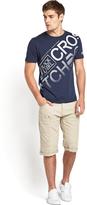 Thumbnail for your product : Crosshatch Mens Sprayed Logo T-shirt - Dress Blue