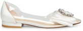 Thumbnail for your product : Betsey Johnson Nelie Crystal Embellished Bow Half d'Orsay Flat