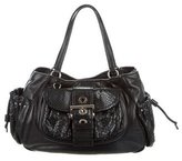 Thumbnail for your product : Prada Python and Lizard Trimmed Studded Tote