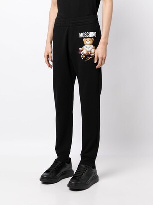 Moschino Teddy Bear-print cotton track pants - ShopStyle Joggers &  Sweatpants