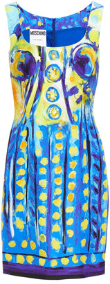 Moschino Printed crepe mini dress - Blue - IT 38