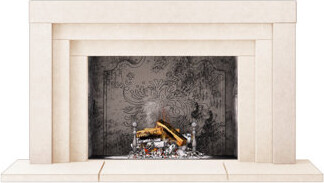 Los Angeles Cast Stone Contempo Fireplace Surround
