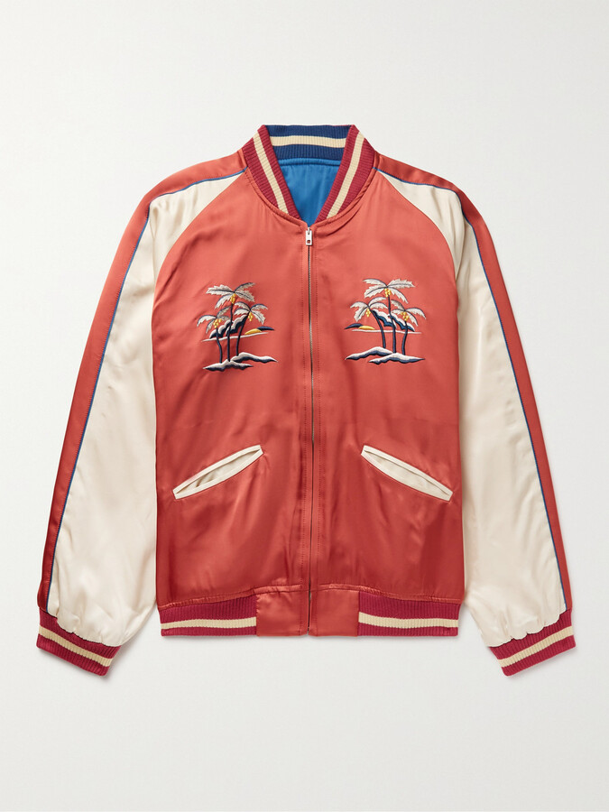 Monogrammed Red Men's Bomber Jacket - Thotful Clothing®