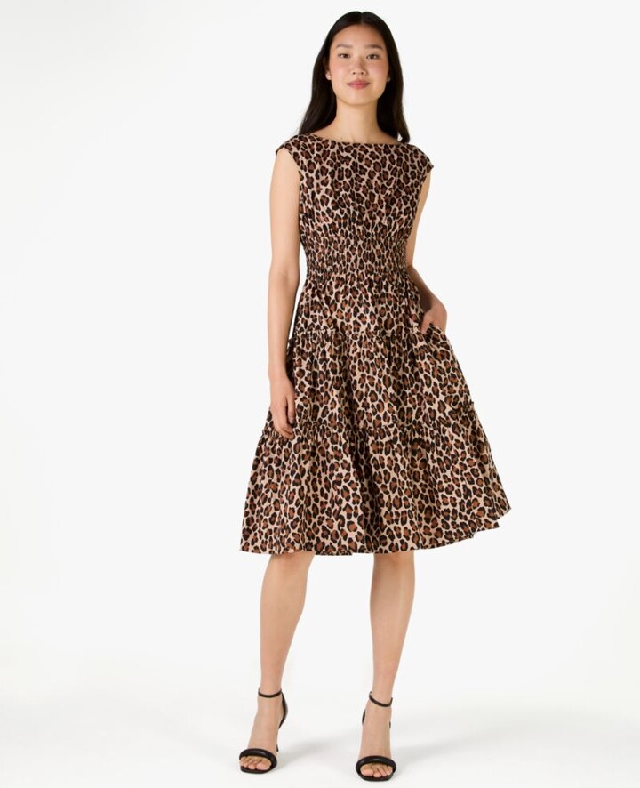 Kate Spade Spotted Leopard Blaire Midi Dress ShopStyle