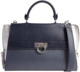 Thumbnail for your product : Ferragamo blue and gray tri-color leather medium 'Sofia' bag