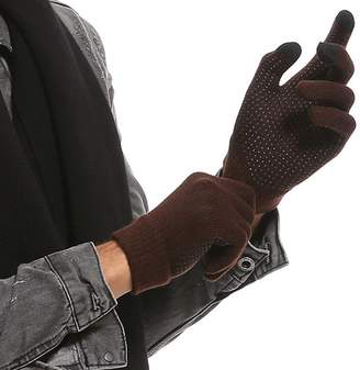 Kakaforsa Men Mitten Winter Warm Gloves Knit Screentouch Fingers Anti-Slip Cold Weather Unisex Gloves