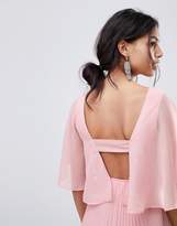 Thumbnail for your product : ASOS DESIGN midi dress with pleat skirt and flutter sleeve