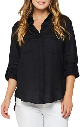 Velvet Heart Riley Button-Up Linen Shirt