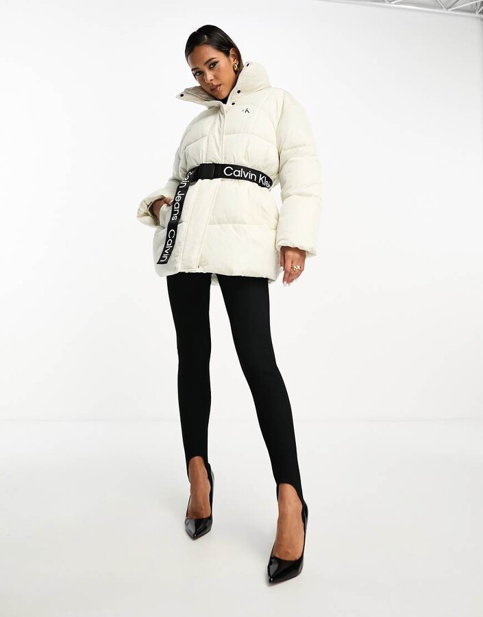 Calvin Klein Jeans Belted Puffer Jacket ShopStyle