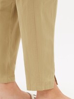 Thumbnail for your product : Mes Demoiselles Cartouche Paperbag-waist Cotton Trousers - Beige