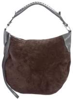 Thumbnail for your product : Hayward Lizard-Trimmed Suede Hobo
