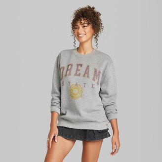 Wild Fable Women's Oversized Dream State Graphic Sweatshirt Heather -  ShopStyle