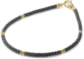 Lagos 3mm Black Caviar & 18K Gold Rope Bracelet