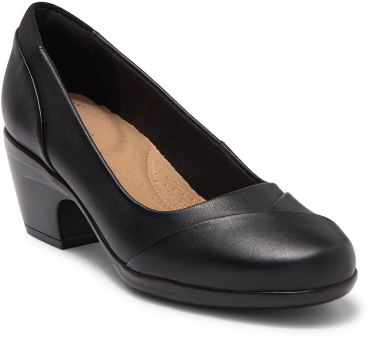 Ladies Brynn Mare Black Combi Court Shoes by Clarks SALE NOW £39.99 