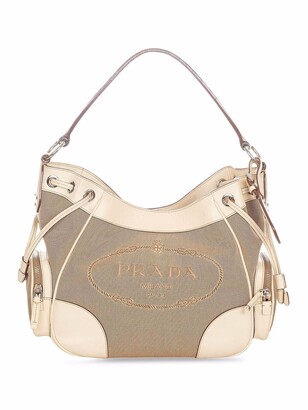 Prada Pre-Owned Canapa logo-jacquard shoulder bag - ShopStyle