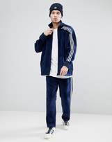 Thumbnail for your product : adidas adicolor Velour Track Jacket In Oversized Fit In Navy CW4915