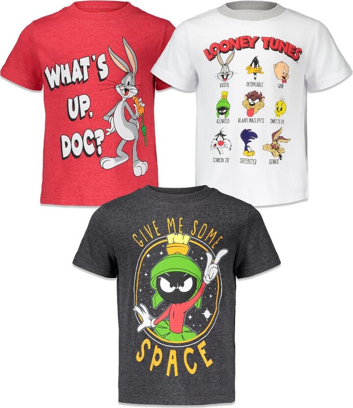 Kleding Unisex kinderkleding Tops & T-shirts T-shirts T-shirts met print Vintage 1991 Red de planeet Looney Tunes T-shirt 