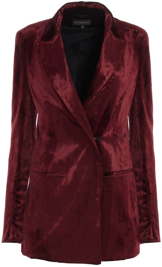 Burgundy Velvet Jacket | Shop the world's largest collection of fashion |  ShopStyle UK