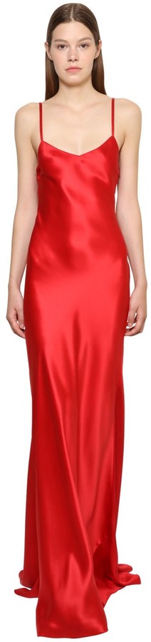 Ralph Lauren Collection Silk Satin Long Slip Dress - ShopStyle