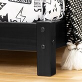 Thumbnail for your product : South Shore Sweedi Bed With House Frame Headboard, Matte Black