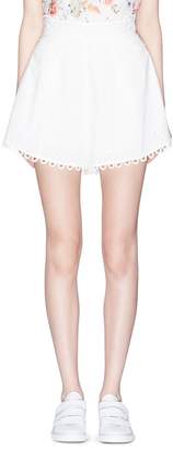 Zimmermann 'Melody' loop trim dot embroidered shorts