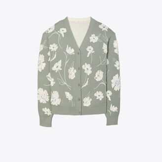 Tory Burch Embellished Double Faced Cardigan - ShopStyle