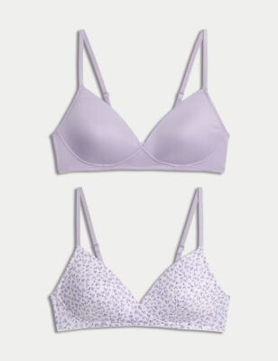 M&S Collection 2pk Padded Full Cup First Bras AA-D - ShopStyle