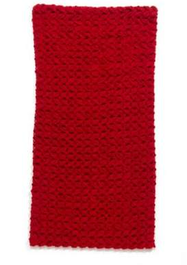 Bed Bath & Beyond Crochet Loop Scarf in Red