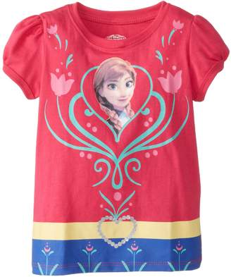 Disney Frozen Little Girls' Anna T-Shirt, Burgundy