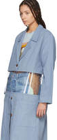 Thumbnail for your product : Bless Blue Denim and Vinyl Work Coat