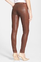 Thumbnail for your product : Paige Denim 'Edgemont' Zip Detail Coated Ultra Skinny Jeans (Saddle)