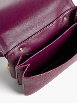 Bottega Veneta Mount Small Grained-leather Shoulder Bag - Burgundy