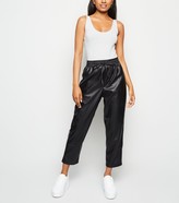 Thumbnail for your product : New Look Petite Leather-Look Joggers
