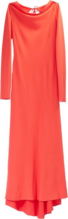 Moschino Jeans Open-Back Crepe Maxi Dress