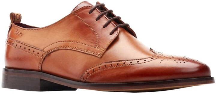 Base London Grundy Mens Country Brogues Brown Leather Lace Up Shoes Size 8-12