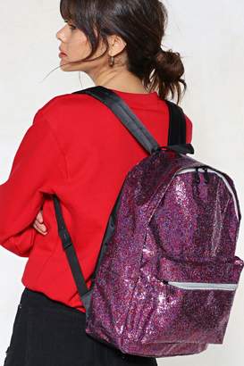 Nasty Gal WANT Stop Traffic Glitter Backpack