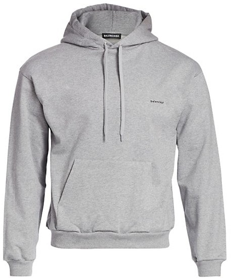 balenciaga hoodie mens grey