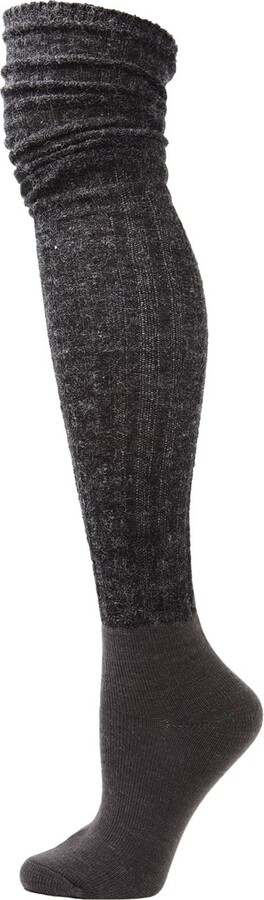 black knitted tights