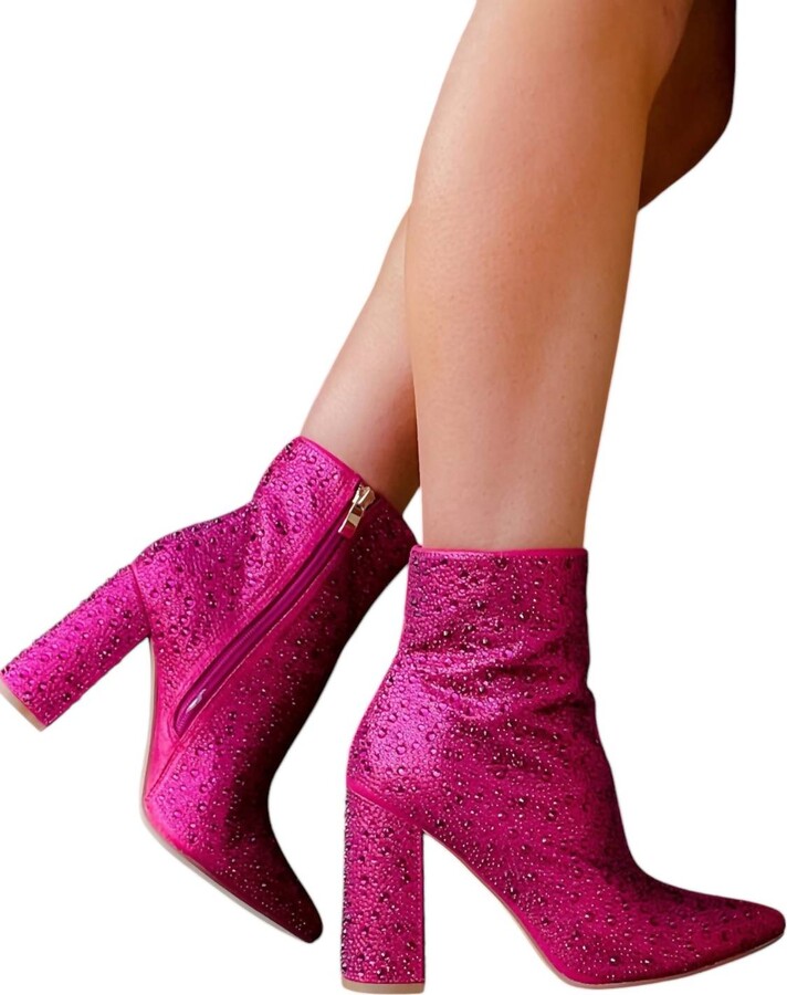 Betsey Johnson Leopard Print Booties Macys Fuchsia Boots Bootes