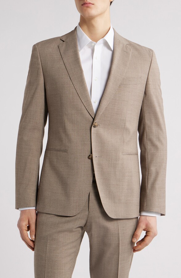HUGO BOSS Huge Slim Fit Houndstooth Microcheck Sport Coat
