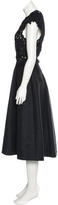 Thumbnail for your product : Monique Lhuillier Guipure Lace-Trimmed Midi Dress