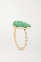 Thumbnail for your product : Lito Small Daria 14-karat Gold, Chrysoprase And Diamond Ring - 6